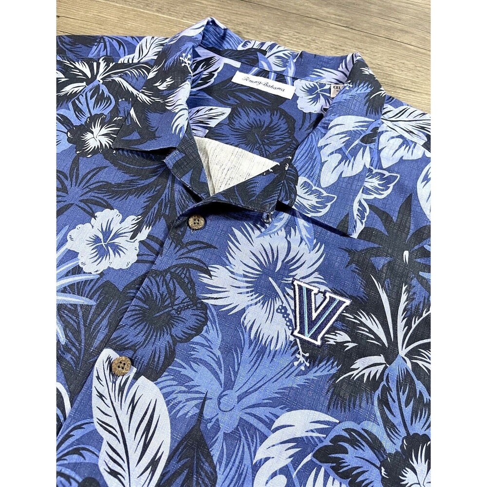 Tommy Bahama Hawaiian Villanova Embroidered Button Down Short Sleeve Shirt XXL - Picture 7 of 13